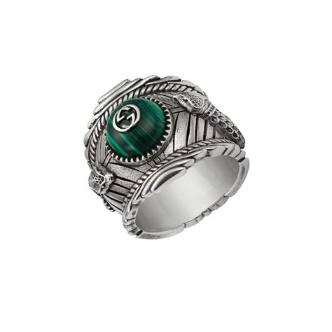 anello gucci verde|Anelli Gucci in Cristallo Verde taglia 5 ¼ US .